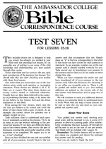 Test Seven - For Lessons 25 - 28