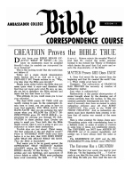 Lesson 11 - Creation Proves the Bible True