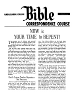 Lesson 23 - Now Is Your Time To Repent!
