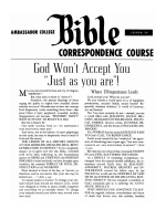 Lesson 24 - God Won't Accept You 