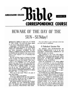 Lesson 29 - Beware of the Day of the Sun - SUNday!