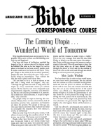 Lesson 5 - The Coming Utopia... Wonderful World of Tomorrow