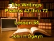 Lesson 64 - The Writings - Psalms 42 thru 72