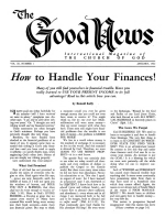 Question Box
Good News Magazine
January 1962
Volume: Vol XI, No. 1