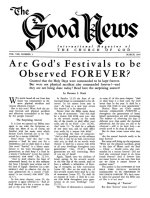 Should Christians Celebrate BIRTHDAYS?
Good News Magazine
March 1959
Volume: Vol VIII, No. 3