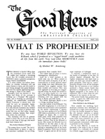 Which Is the TRUE Church? - Part VII
Good News Magazine
May 1953
Volume: Vol III, No. 5