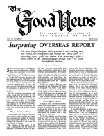 Thousands Observe PENTECOST!
Good News Magazine
July 1960
Volume: Vol IX, No. 7