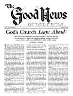 JUDGING and DISCIPLINE in God's Church
Good News Magazine
August 1958
Volume: Vol VII, No. 7