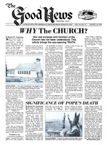 Significance Of Pope's Death
Good News Magazine
August 14, 1978
Volume: Vol VI, No. 17