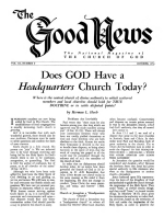 Should You Attend Church on Sundays?
Good News Magazine
October 1953
Volume: Vol III, No. 9