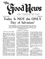 FASTING for Health
Good News Magazine
October 1954
Volume: Vol IV, No. 8