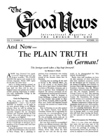 Help The Poor
Good News Magazine
October 1961
Volume: Vol X, No. 10