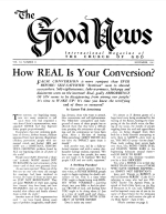 So This Is Your THIRD-TITHE YEAR?
Good News Magazine
November 1962
Volume: Vol XI, No. 11