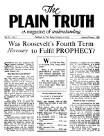 Why YOU Are Alive - A Heart to Heart Talk with the Editor
Plain Truth Magazine
January-February 1945
Volume: Vol X, No.1
Issue: 