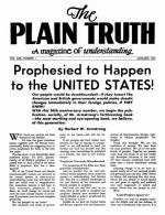 Does GOD Exist?
Plain Truth Magazine
January 1954
Volume: Vol XIX, No.1
Issue: 