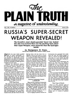 There's a HIDDEN ENEMY in your Home!
Plain Truth Magazine
January 1956
Volume: Vol XXI, No.1
Issue: 