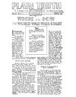 WHERE AND HOW THE WORLD WAR WILL START
Plain Truth Magazine
February 1939
Volume: Vol IV, No.2
Issue: 