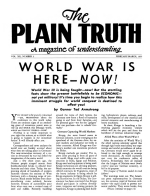 WORLD WAR IS HERE  NOW!
Plain Truth Magazine
February-March 1955
Volume: Vol XX, No.2
Issue: 