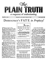 The United States in Prophecy - Part Five
Plain Truth Magazine
March-April 1942
Volume: Vol VII, No.1
Issue: 