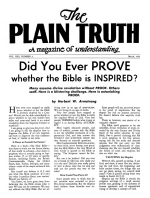 Did Jesus' Miracles Really HAPPEN?
Plain Truth Magazine
March 1956
Volume: Vol XXI, No.3
Issue: 