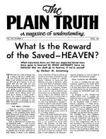 The Astounding TRUTH about EASTER
Plain Truth Magazine
April 1955
Volume: Vol XX, No.3
Issue: 