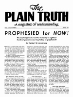 The Days of Creation
Plain Truth Magazine
June 1953
Volume: Vol XVIII, No.1
Issue: 