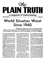 Heart to Heart Talk With the Editor
Plain Truth Magazine
August 1950
Volume: Vol XV, No.4
Issue: 