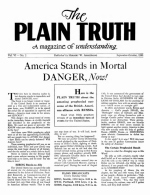 WHY Does God Permit this War?
Plain Truth Magazine
September-October 1941
Volume: Vol VI, No.2
Issue: 