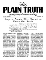 Will RUSSIA Invade AMERICA?
Plain Truth Magazine
November 1948
Volume: Vol XIII, No.5
Issue: 