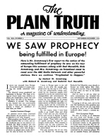 Trouble Ahead in Europe
Plain Truth Magazine
November-December 1954
Volume: Vol XIX, No.9
Issue: 