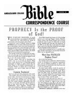 Lesson 10 - Prophecy Is the Proof of God!