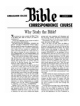Lesson 1 - Why Study the Bible?