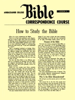 Lesson 4 - How to Study the Bible