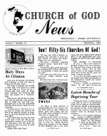 Church of God News September 1962 Headlines