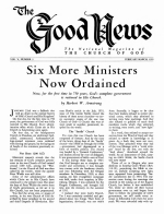 Six More Ministers Now Ordained
Good News Magazine
February-March 1955
Volume: Vol V, No. 2