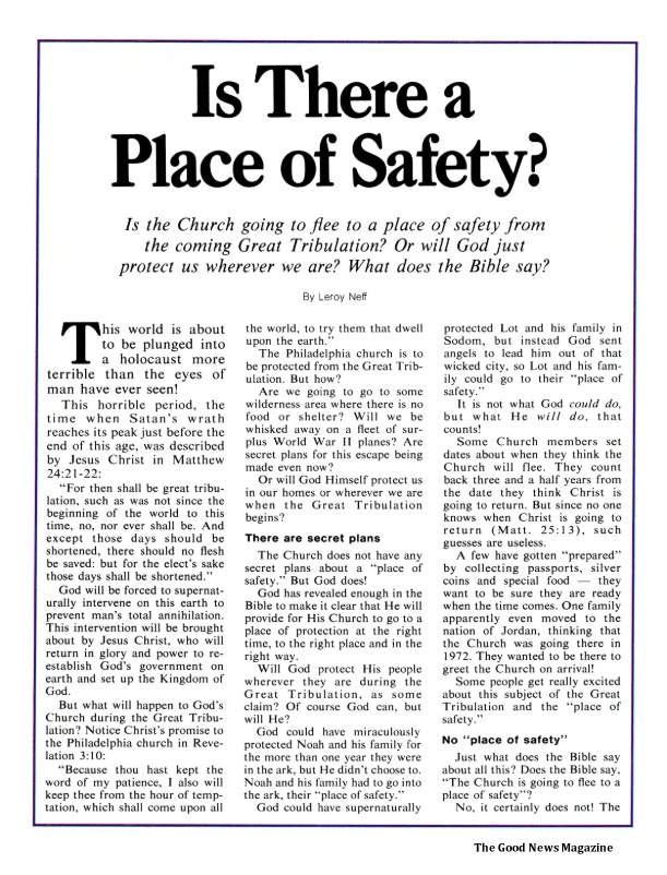 Is There a Place of Safety?