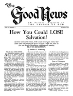 Question Box
Good News Magazine
August 1954
Volume: Vol IV, No. 6