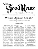 What is Your DESTINY?
Good News Magazine
September 1953
Volume: Vol III, No. 8