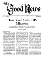 How God Calls HIS Ministers
Good News Magazine
September 1957
Volume: Vol VI, No. 9