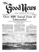 Over 4000 Attend Feast of Tabernacles!
Good News Magazine
December 1958
Volume: Vol VII, No. 8