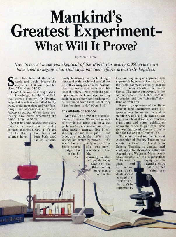 Mankind's Greatest Experiment - What Will It Prove?