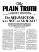 The RESURRECTION was NOT on SUNDAY!