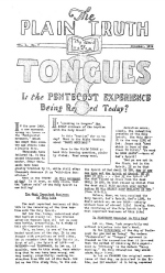 EDITORIAL
Plain Truth Magazine
November 1934
Volume: Vol I, No.7
Issue: 