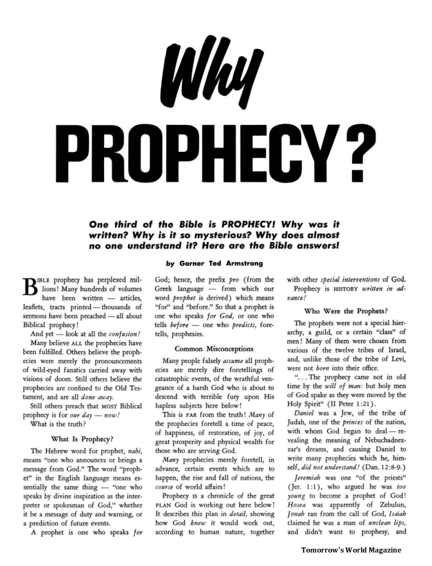 Why PROPHECY?
