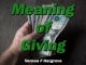 Meaning of Giving