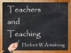 Teachers and Teaching