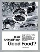 Is All Animal Flesh Good Food?